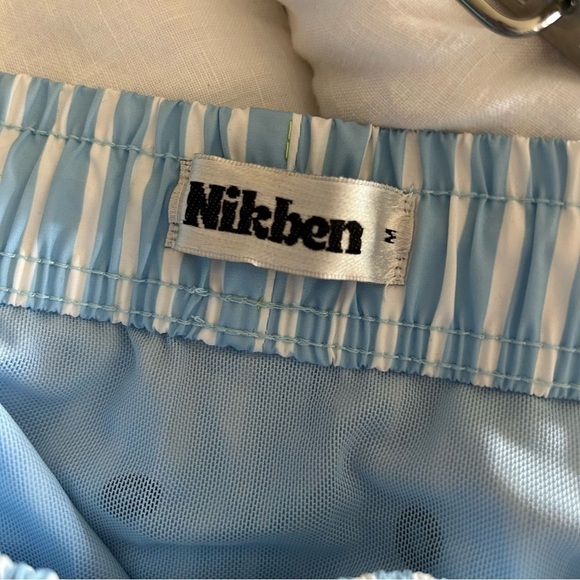 Nikben Striped Banana print Swim Trunks Shorts Size M - Picture 5 of 8